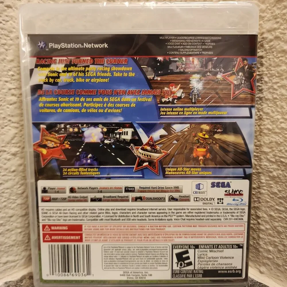 Game - Sonic & Sega All-Stars Racing (NEW) - PS3